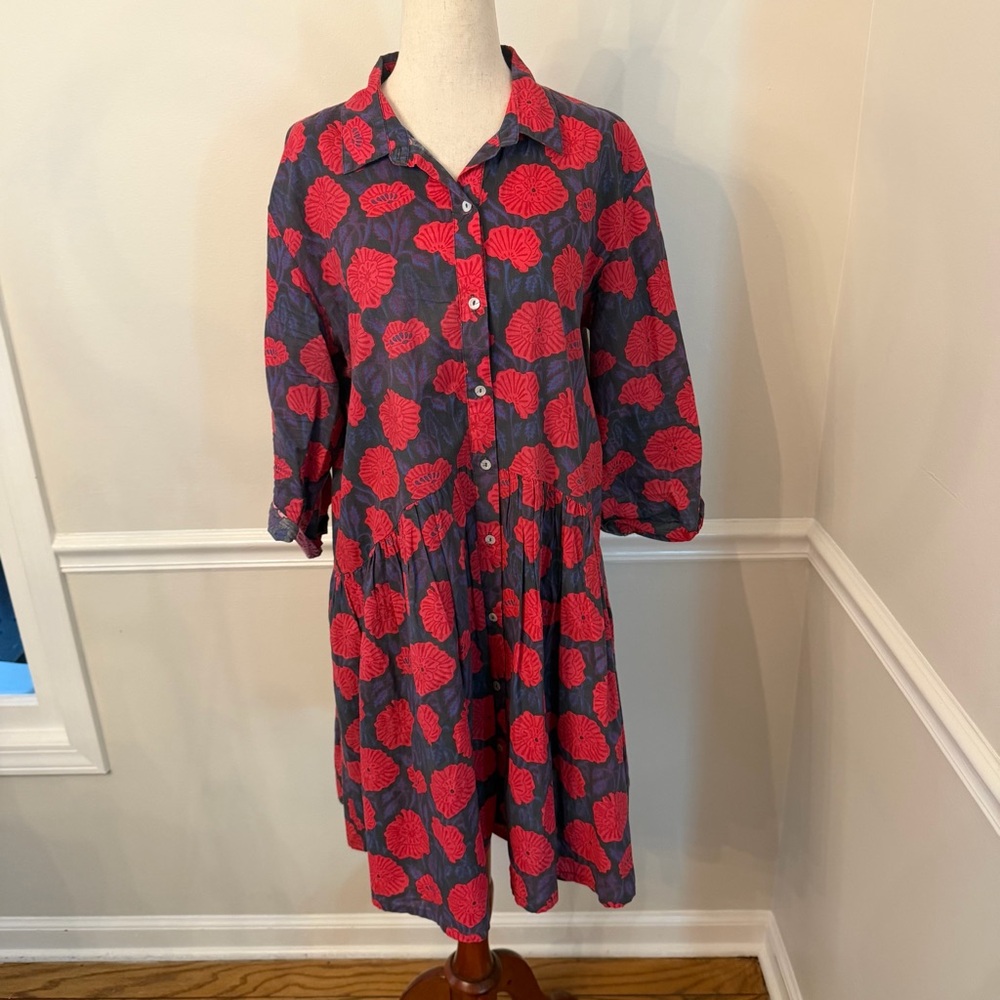 Ro’s garden red floral dress- Size medium